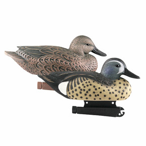Life-Size Blue Winged Teal Duck Decoys, 6 Pack