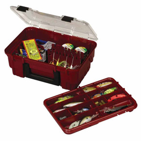 Plano Magnum Satchel with Tray in Maroon