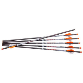 TenPoint Pro Elite 400 Carbon Crossbow Arrows - 6-Pack With Alpha-Nocks - Black