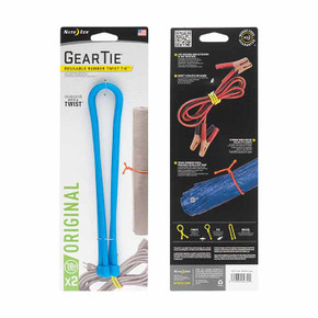 Gear Tie Reusable Rubber Twist Tie 18" - 2 Pack - Bright Blue 275742