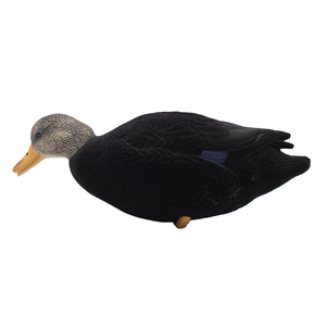 LIVE Flocked Full Body Black Duck Decoys