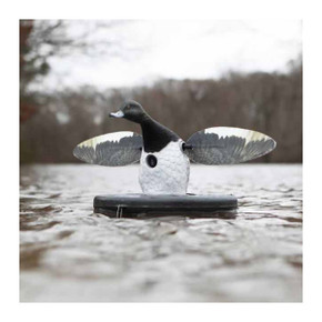 Field Image of the MojoElite Series Floating Bluebill Spinning Wing Duck Decoy.