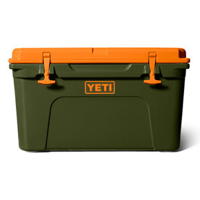 Yeti Tundra 45 Hard-Sided Cooler Image in Olive/King Crab Orange