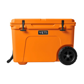 Yeti Tundra Haul Wheeled Cooler Image in King Crab Orange