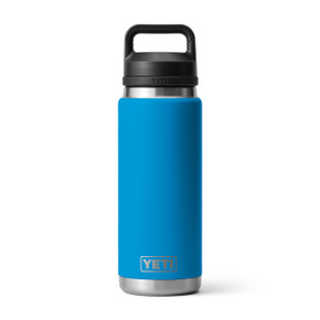 Yeti Rambler 26 oz. Water Bottle with Chug Cap Top Image in Big Wave Blue