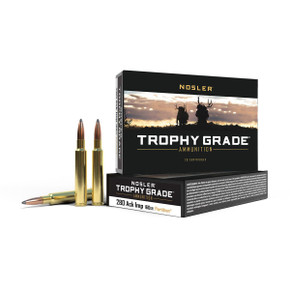 280 Ackley Improved 160 Grain Partition Trophy Grade Rifle Ammunition, Box of 20