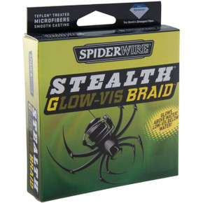 SpiderWire Stealth Glow-Vis Green Braid, 65-lb. 125 Yard Spool image