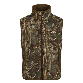 Drake Waterfowl Camo Windproof Tech Vest Image in Realtree Max 7.