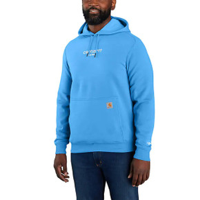 Carhartt Force Relaxed Fit Lightweight Logo Graphic Sweatshirt Image in Azure Blue