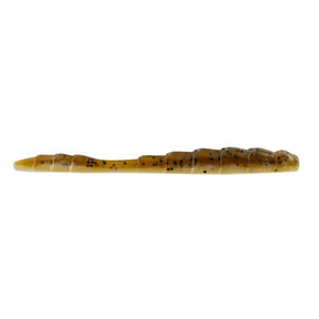 Googan Drag n Drop Worm, 4", 9 Pack image in Green Pumpkin Pearl