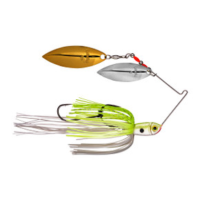 Strike King 3/8 oz. Premier Plus Spinnerbait Image in Chartreuse White