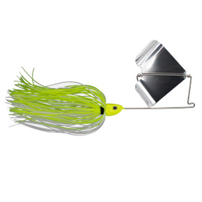Rogers Sporting Goods Shifty Buzz Bait with Silver Blade Image in White-Chartreuse
