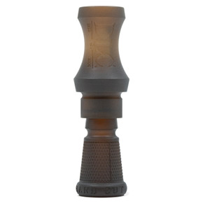 Duck Lander Calls Loud Timber Hand Cut Image in Beer Bottle