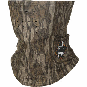 Drake Waterfowl Youth Performance Face Mask Image in Mossy Oak Bottomland