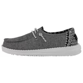 Hey Dude Youth Wendy Chambray Shoes in Onyx