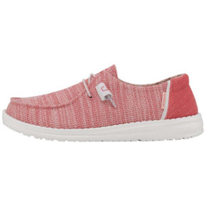 Hey Dude Youth Wendy Stretch Shoes in Coral Pearl