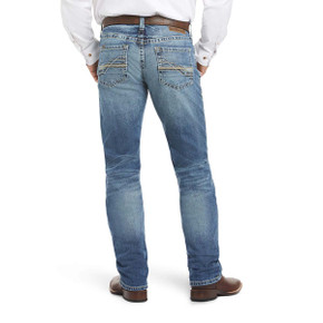 Ariat M4 Low Rise Stretch Shoreway Stackable Straight Leg Jean Back Model Image.
