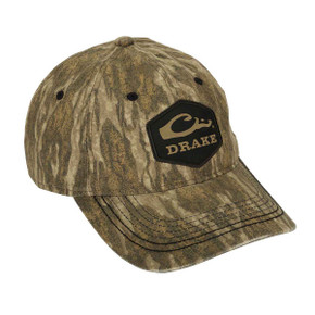 Drake Camo Cotton Twill Hex Patch Cap Image in Mossy Oak Bottomland