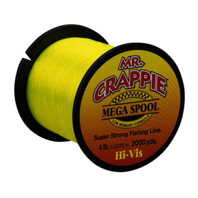 Lews Mr. Crappie Monofilament Mega Spool Image in Hi Vis