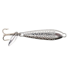 Image of the Rogers Pepper Fin Jigging Spoon in Silver.