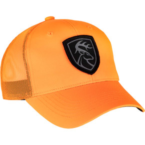 Drake Non-Typical Mesh-Back Patch Logo Cap Image in Blaze Orange