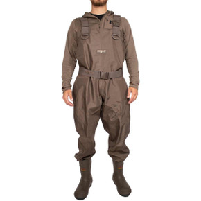 Rogers Workin’ Man Uninsulated Breathable Waders Model Image in Brown