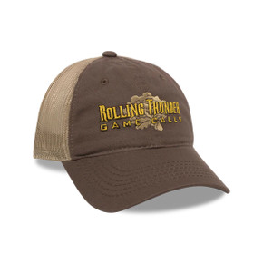 Classic Logo Unstructured Mesh Back Hat - Brown/Tan