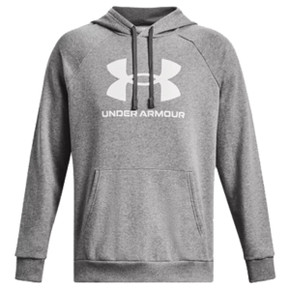Under Armour Men's Rival Fleece Logo Hoodie, Castlerock Light Heather Image