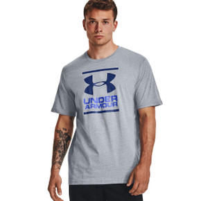Under Armour Men's GL Foundation Short Sleeve T-Shirt - Steel Light Heather Versa Blue Steel Light Heather-Versa Blue