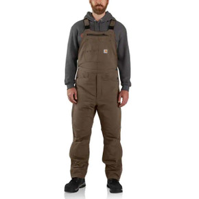Image of the Carhartt Super Dux Relaxed Fit Insulated Bib Overalls in Coffee