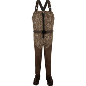 Drake Uninsulated Guardian Elite HND Front Zip Wader Image in Mossy Oak Bottomland