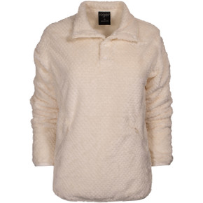 image of Rogers Sporting Goods Duchess Fleece Snap Pullover in Oatmeal.