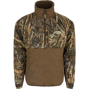 Drake Youth LST Guardian Flex Double Down Eqwader 1/4 Zip image in Realtree Max 7