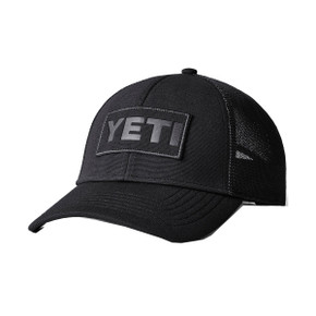 Yeti Logo Patch Low Pro Trucker Hat Image in Black