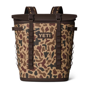 Yeti Hopper M20 Backpack Soft Cooler Front Image in Wetlands Camo