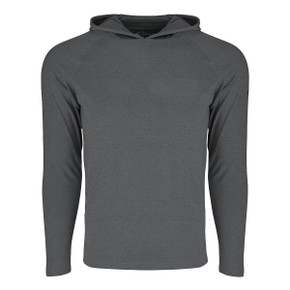 Drake Hunter Creek Bamboo Long Sleeve Hoodie Image in Castlerock Grey Heather