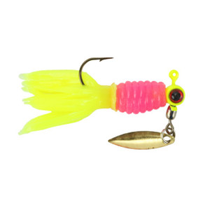 Strike King Sausage Head Spin Pre-Rigged Crappie Thunder Image in Hot Chicken