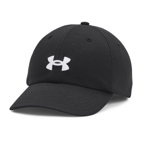 Under Armour Women's Blitzing Adjustable Cap Front Image - Black White