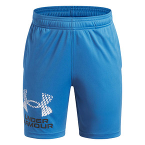 Under Armour Boys' Tech Logo Shorts Image in Aegean Blue