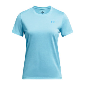 Under Armour Women's Tech Twist Short Sleeve Shirt Image in Sky Blue