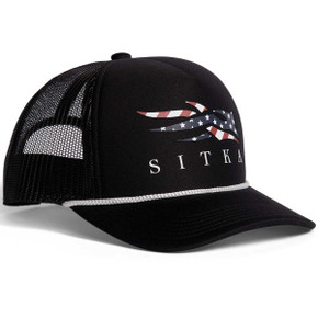 Icon Flag Hi Pro Foam Trucker Hat Image in Sitka Black