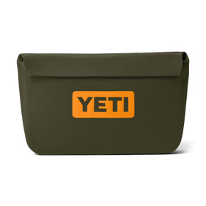 Yeti Sidekick Dry 3L Gear Case Front Image in Olive/King Crab Orange
