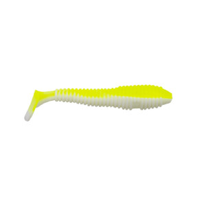 Rogers 2.75" Thrash Swimbait - 10 Pack Image in Chartreuse/White