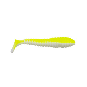 image of Rogers 2.75" Thrash Swimbait - 10 Pack in Chartreuse/White.
