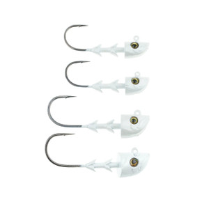 Image of the Freedom Lures Swimbait Heads in Pearl 4 Pack