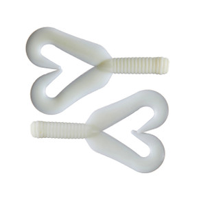Image of the Netbait Twin Tail Grub Trailer in White