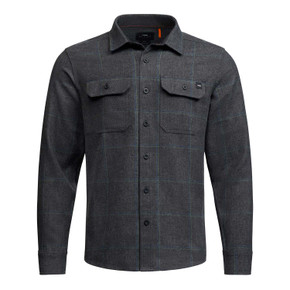 Sitka Hardwood Heavyweight Flannel Image in Obsidian Blue Fall Plaid