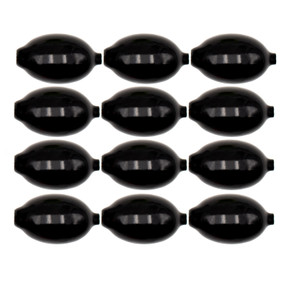 image of Rogers 2 oz. Coated Black Egg Weights 12 Pack.