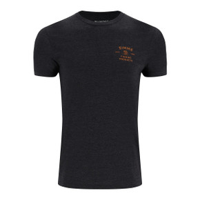 Simms Stacked Bass T-Shirt - Charcoal Heather
