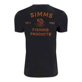 Simms Stacked Bass T-Shirt - Charcoal Heather